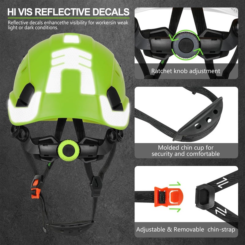 GREEN DEVIL Safety Helmet Construction Hard Hat ANSI Z89.1 Cascos De Construccion Vented ABS Work Hardhat for Men Women - Image 4